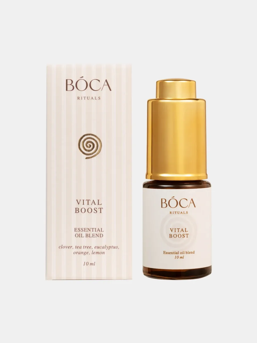 Смесь натуральных масел Rituals Vital Boost 10 мл: Гвоздика, чайное дерево, эвкалипт, апельсин, лимон.