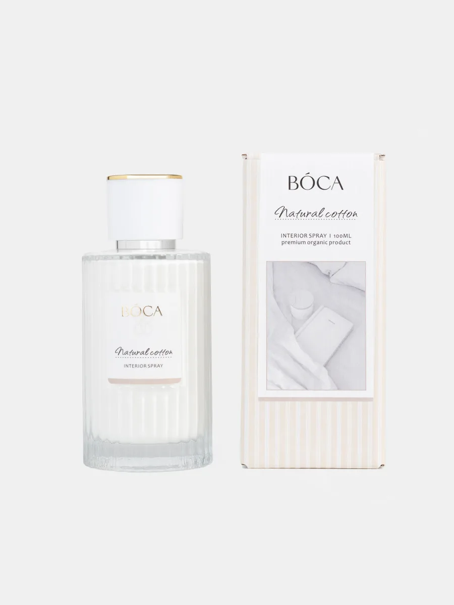 Интерьерный спрей NATURAL COTTON 100 ml: хлопок, жасмин, белая груша, ваниль Объем: 100 мл Способ применения: распылите в воздухе или на текстиль, чтобы наполнить пространство ароматом