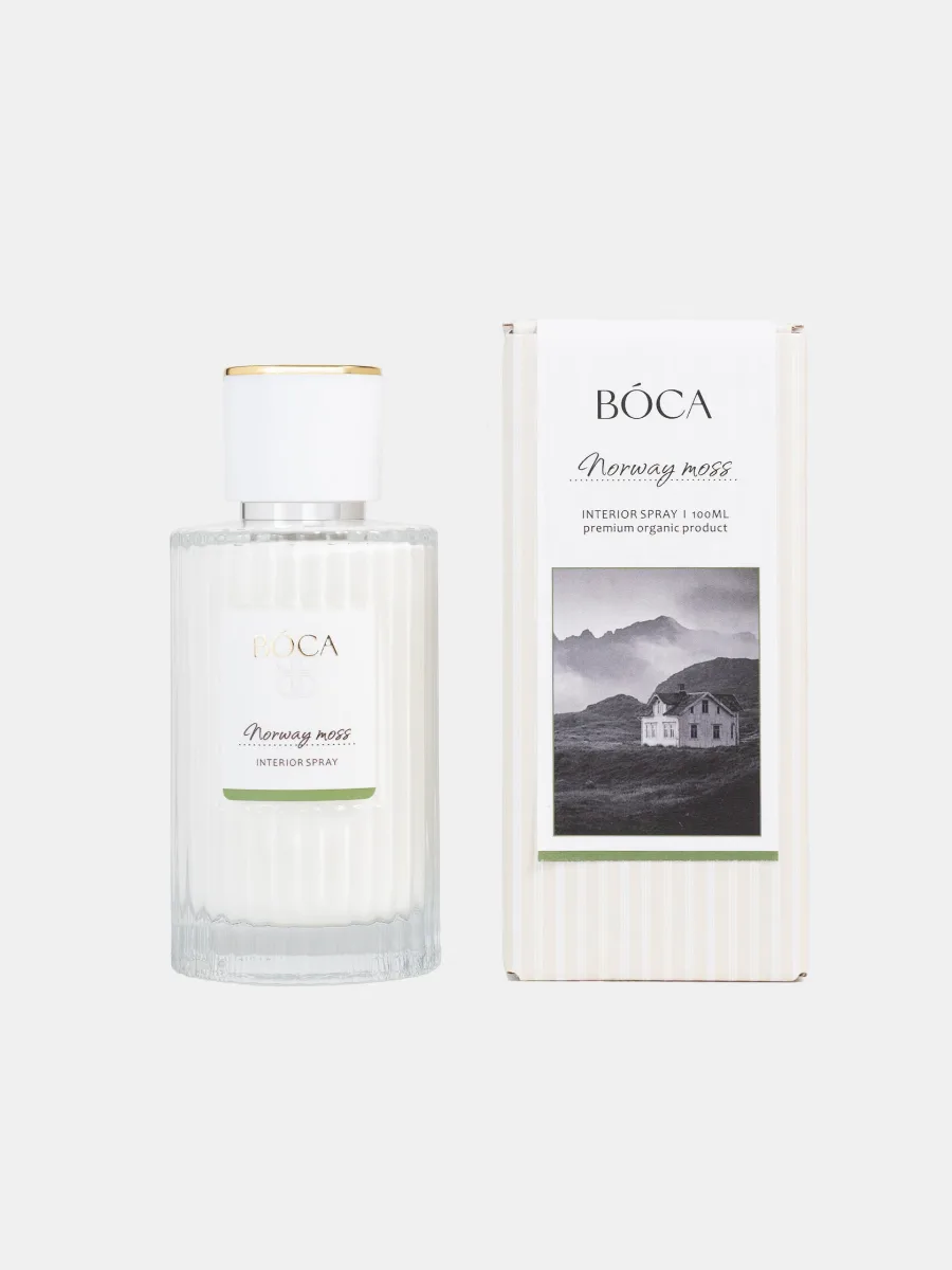 Интерьерный спрей NORWAY MOSS 100 ml: лесной воздух, дубовый мох, белая амбра, балтийский янтарь Объем : 100 мл Способ применения: распылите в воздухе или на текстиль, чтобы наполнить пространство ароматом
