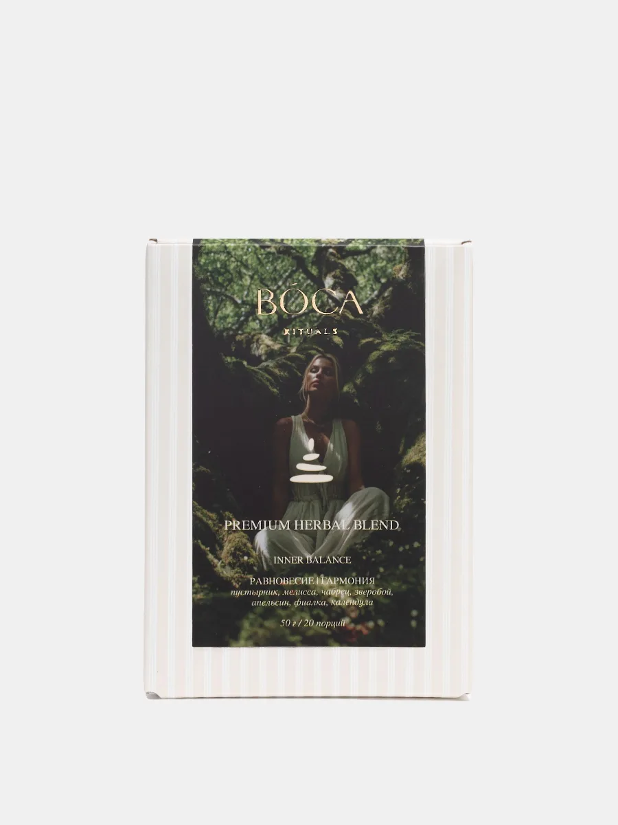 Травяной сбор Premium herbal blend INNER BALANCE: Мелисса, зверобой, апельсиновые ноты.