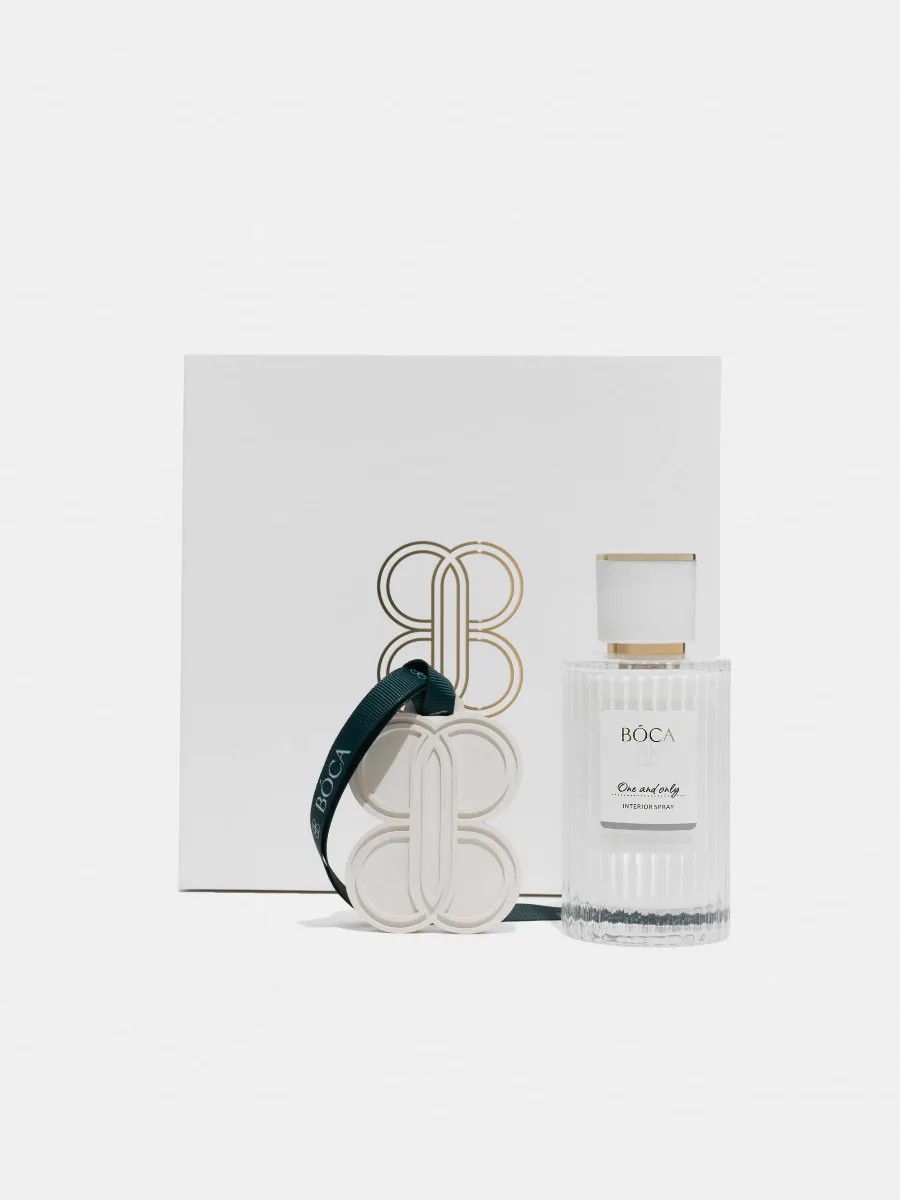 Подарочный набор BÓCA AROMA: Интерьерный спрей One and Only и аромасаше: дымный ветивер, кардамон, бергамот, грейпфрут, бобы тонка, амбра, мускус, лёгкая ваниль.
